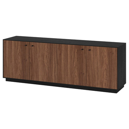 Hudson & Canal - Lillian Rectangular TV Stand for TV's up to 75" in Black Grain/Satin Walnut - TV2410 view 3