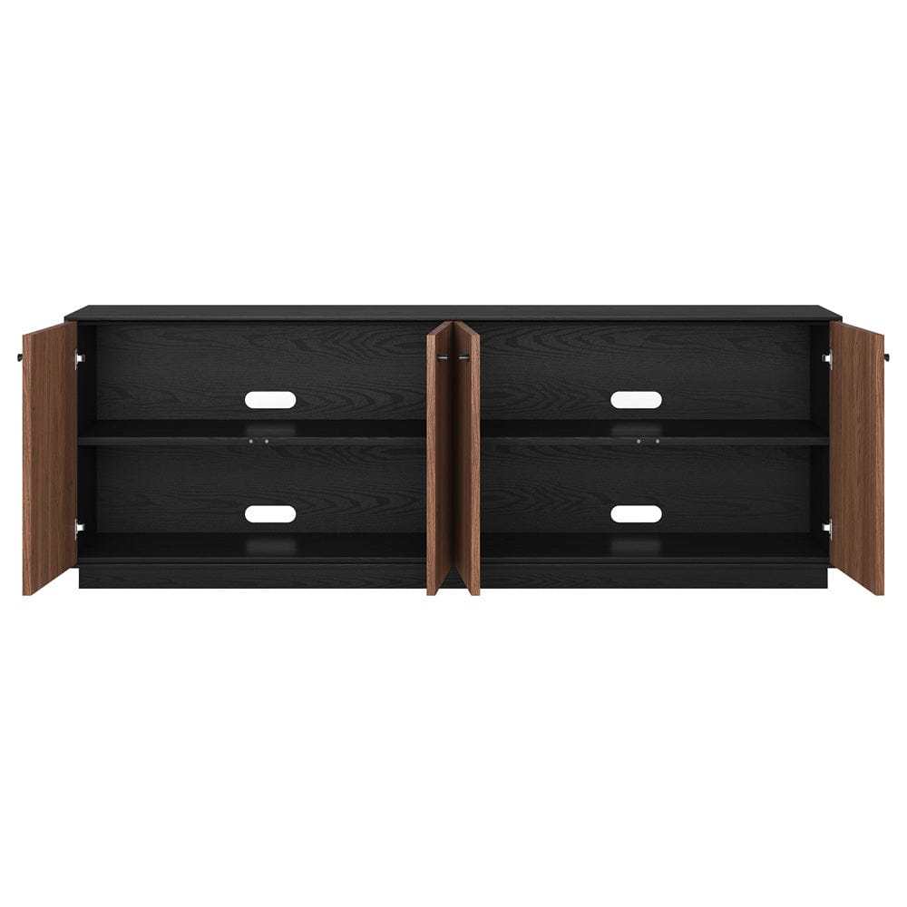 Hudson & Canal - Lillian Rectangular TV Stand for TV's up to 75" in Black Grain/Satin Walnut - TV2410 view 4