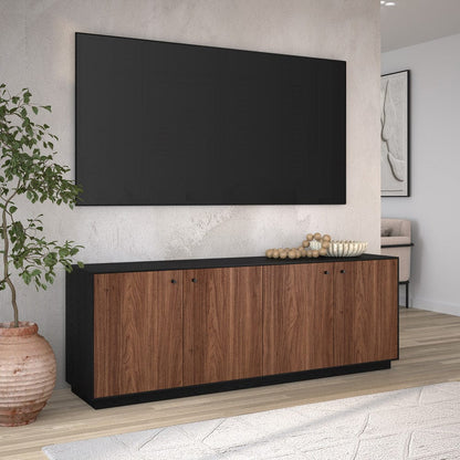 Hudson & Canal - Lillian Rectangular TV Stand for TV's up to 75" in Black Grain/Satin Walnut - TV2410 view 9