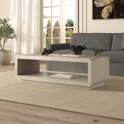 Hudson & Canal - Lonni 47" Wide Rectangular Coffee Table in Alder White - CT2447 view 5