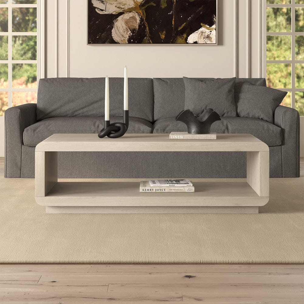 Hudson & Canal - Lonni 47" Wide Rectangular Coffee Table in Alder White - CT2447 view 6