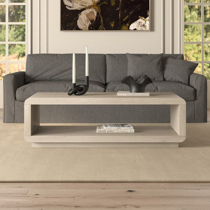 Hudson & Canal - Lonni 47" Wide Rectangular Coffee Table in Alder White - CT2447 view 6