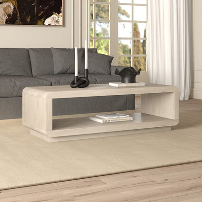 Hudson & Canal - Lonni 47" Wide Rectangular Coffee Table in Alder White - CT2447 view 7