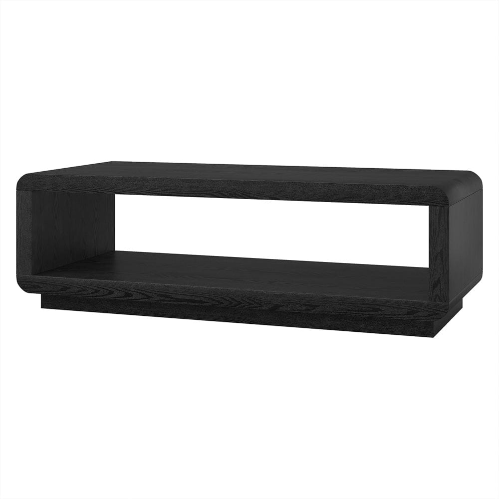 Hudson & Canal - Lonni 47" Wide Rectangular Coffee Table in Black Grain - CT2446 view 3
