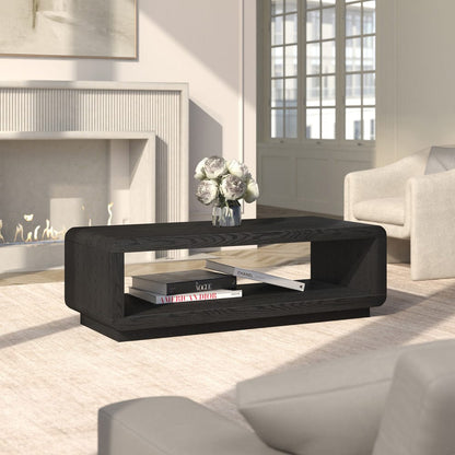 Hudson & Canal - Lonni 47" Wide Rectangular Coffee Table in Black Grain - CT2446 view 5