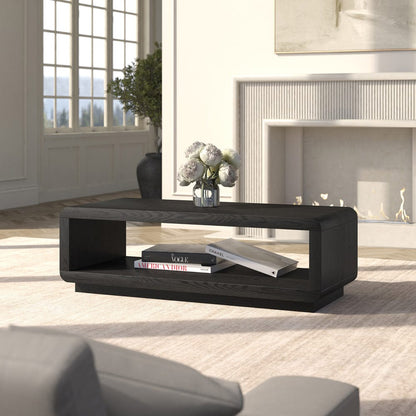 Hudson & Canal - Lonni 47" Wide Rectangular Coffee Table in Black Grain - CT2446 view 6