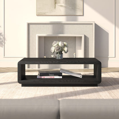 Hudson & Canal - Lonni 47" Wide Rectangular Coffee Table in Black Grain - CT2446 view 7