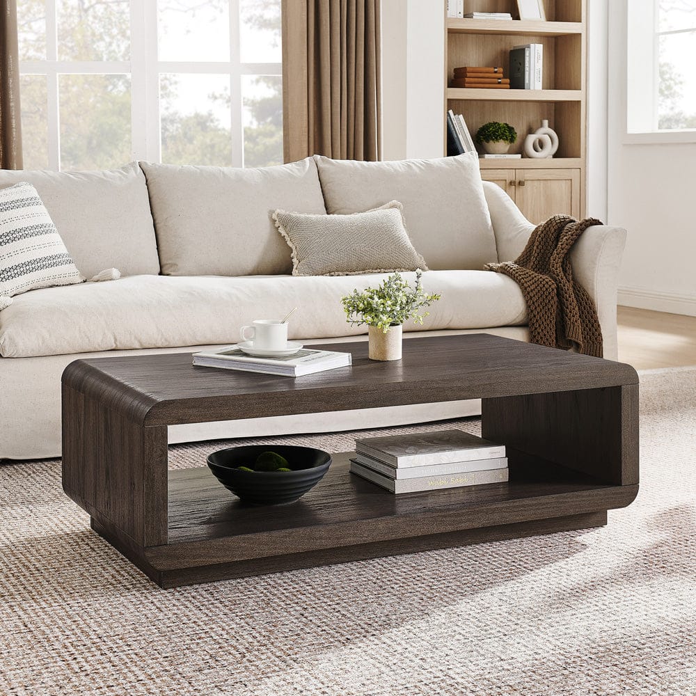 Hudson & Canal - Lonni 47" Wide Rectangular Coffee Table in Brown Oak - CT2448 view 5