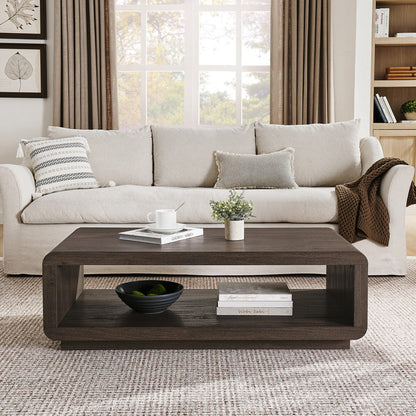 Hudson & Canal - Lonni 47" Wide Rectangular Coffee Table in Brown Oak - CT2448 view 6