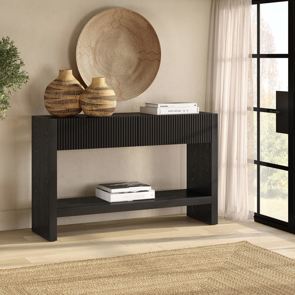 Hudson & Canal - Manzanita 48" Wide Rectangular Console Table in Black Veneer - AT2456 view 8