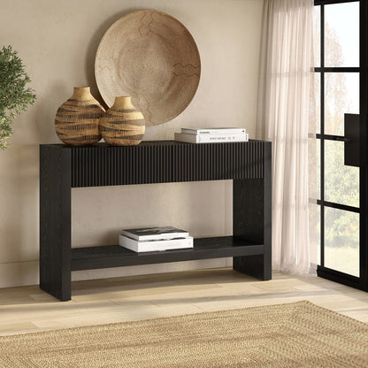 Hudson & Canal - Manzanita 48" Wide Rectangular Console Table in Black Veneer - AT2456 view 8
