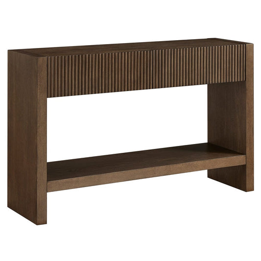 Hudson & Canal - Manzanita 48" Wide Rectangular Console Table in Brown Oak Veneer - AT2457 view 1