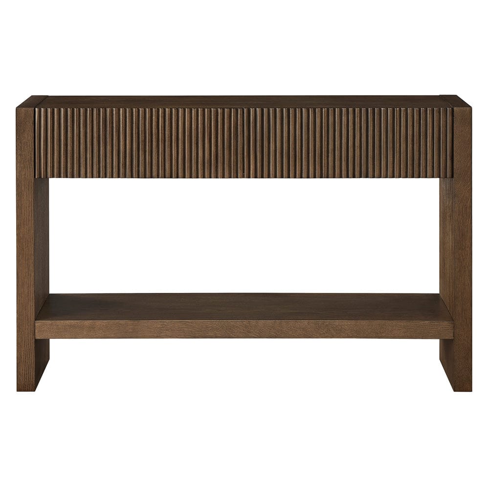 Hudson & Canal - Manzanita 48" Wide Rectangular Console Table in Brown Oak Veneer - AT2457 view 2
