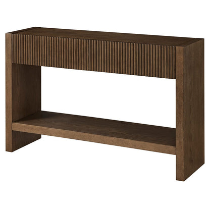 Hudson & Canal - Manzanita 48" Wide Rectangular Console Table in Brown Oak Veneer - AT2457 view 3