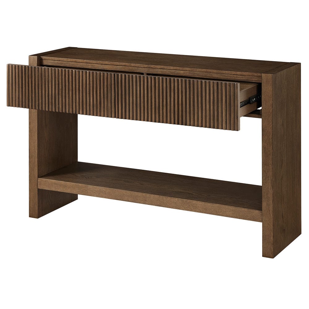 Hudson & Canal - Manzanita 48" Wide Rectangular Console Table in Brown Oak Veneer - AT2457 view 4