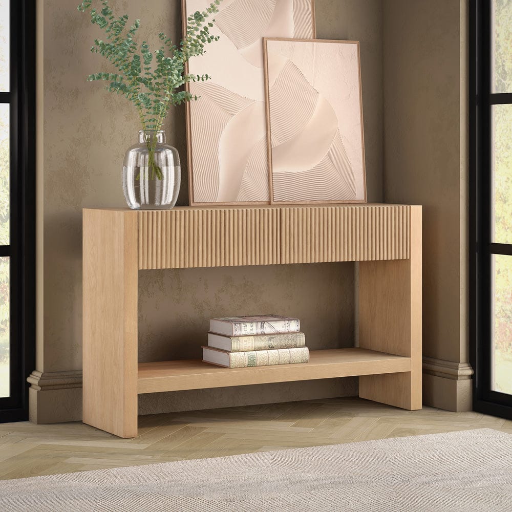 Hudson & Canal - Manzanita 48" Wide Rectangular Console Table in Light Oak Veneer - AT2458 view 8