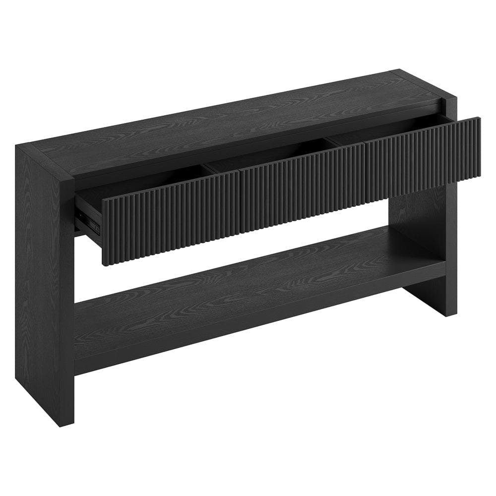 Hudson & Canal - Manzanita 60" Wide Rectangular Console Table in Black Veneer - AT2459 view 4