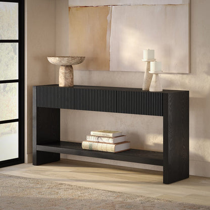 Hudson & Canal - Manzanita 60" Wide Rectangular Console Table in Black Veneer - AT2459 view 7