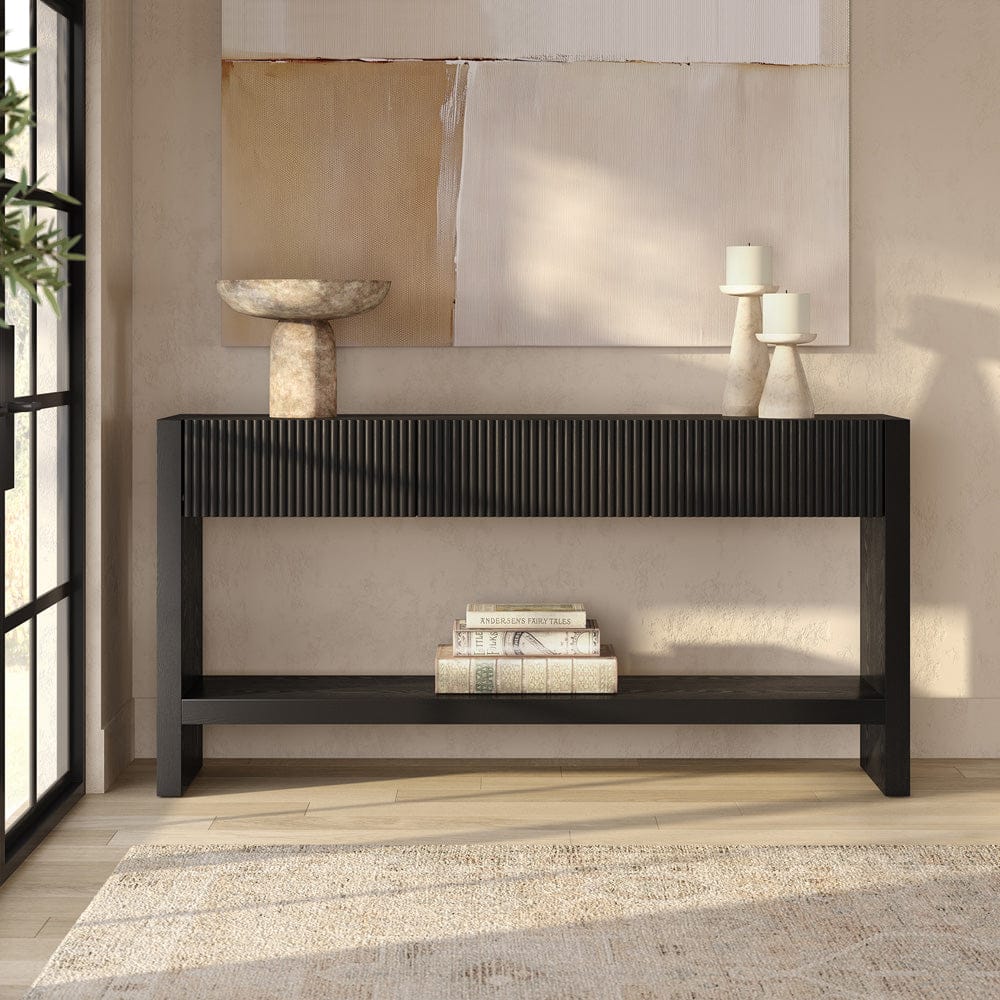 Hudson & Canal - Manzanita 60" Wide Rectangular Console Table in Black Veneer - AT2459 view 8