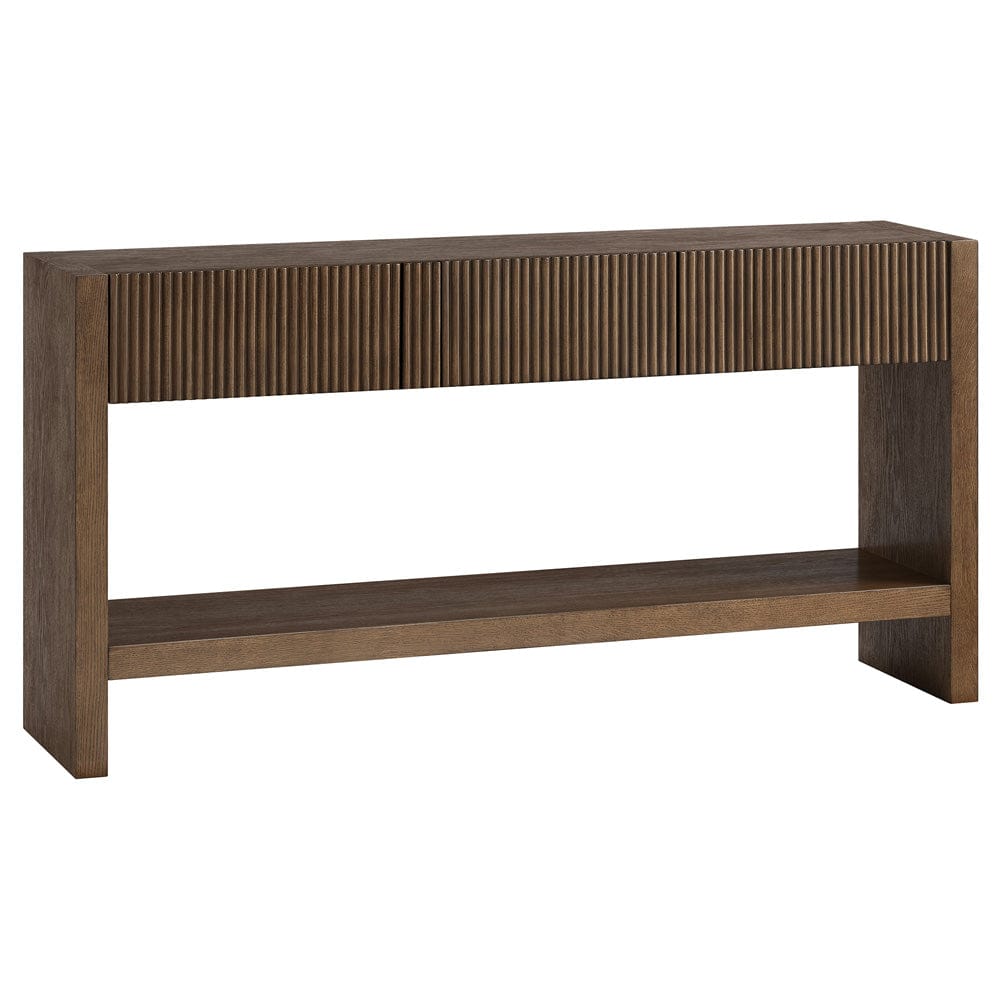 Hudson & Canal - Manzanita 60" Wide Rectangular Console Table in Brown Oak Veneer - AT2460 view 1