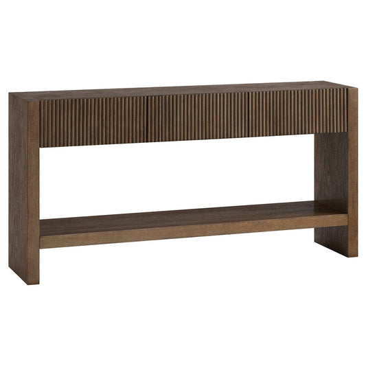 Hudson & Canal - Manzanita 60" Wide Rectangular Console Table in Brown Oak Veneer - AT2460 view 1