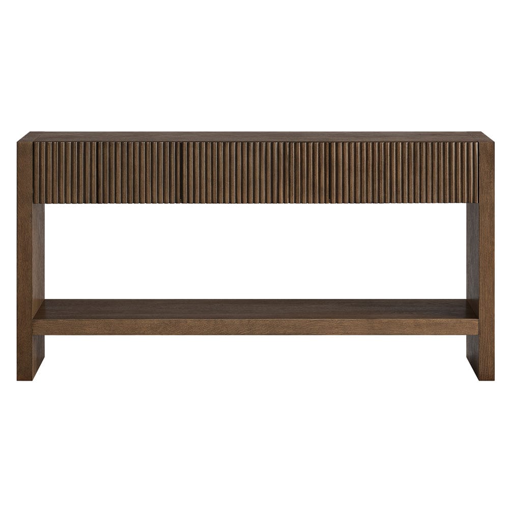 Hudson & Canal - Manzanita 60" Wide Rectangular Console Table in Brown Oak Veneer - AT2460 view 2