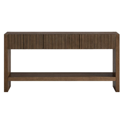Hudson & Canal - Manzanita 60" Wide Rectangular Console Table in Brown Oak Veneer - AT2460 view 2