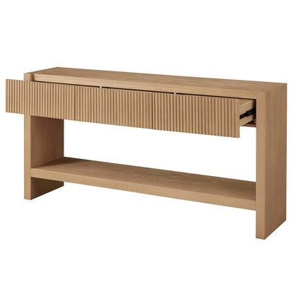 Hudson & Canal - Manzanita 60" Wide Rectangular Console Table in Light Oak Veneer - AT2461 view 4