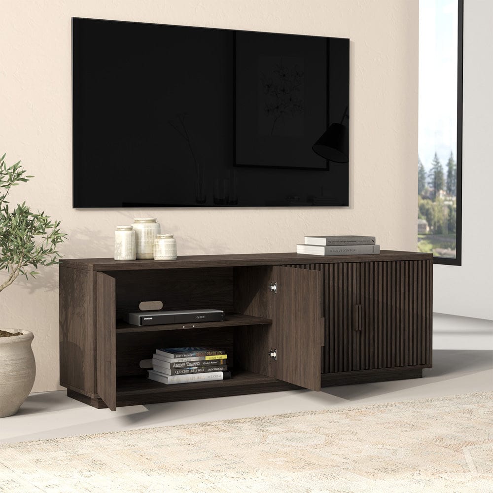 Hudson & Canal - Mero Rectangular TV Stand for TV's up to 75" in Alder Brown - TV2398 view 8