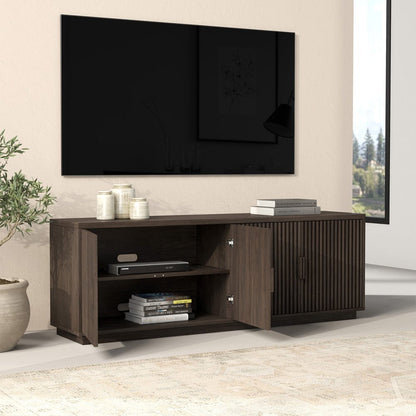 Hudson & Canal - Mero Rectangular TV Stand for TV's up to 75" in Alder Brown - TV2398 view 8