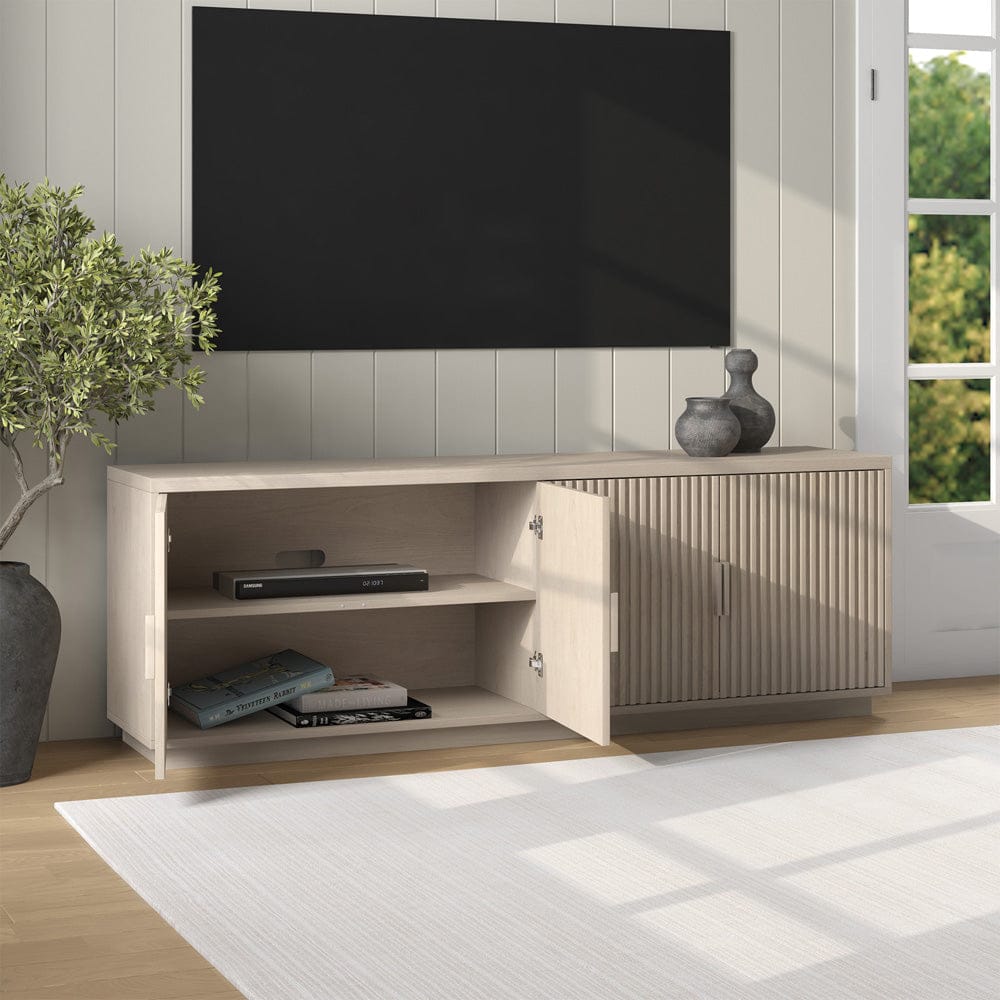 Hudson & Canal - Mero Rectangular TV Stand for TV's up to 75" in Alder White - TV2397 view 8