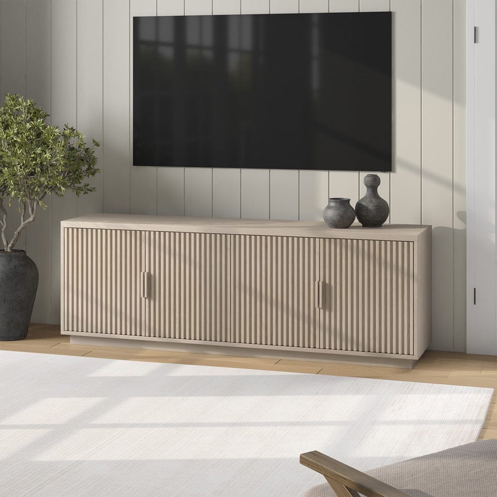 Hudson & Canal - Mero Rectangular TV Stand for TV's up to 75" in Alder White - TV2397 view 10