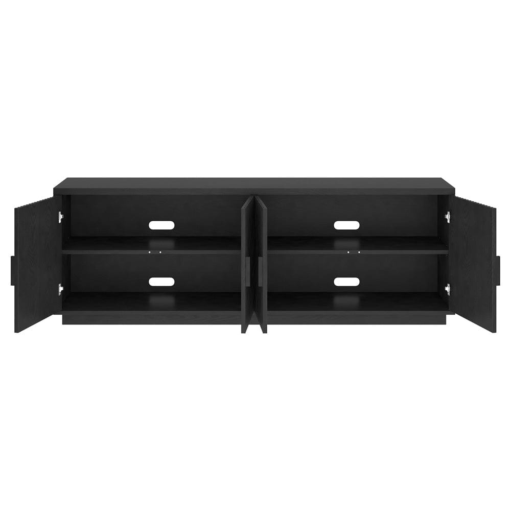 Hudson & Canal - Mero Rectangular TV Stand for TV's up to 75" in Black Grain - TV2396 view 4