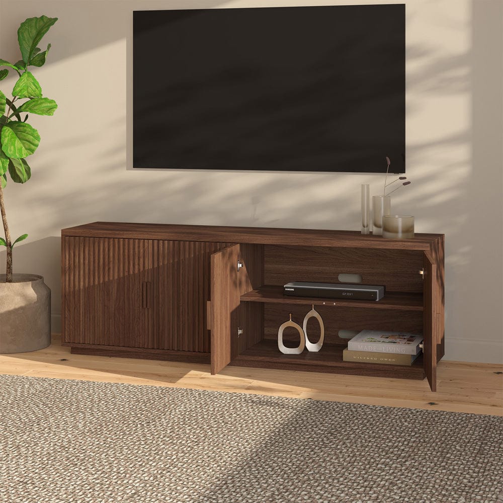 Hudson & Canal - Mero Rectangular TV Stand for TV's up to 75" in Satin Walnut - TV2399 view 8