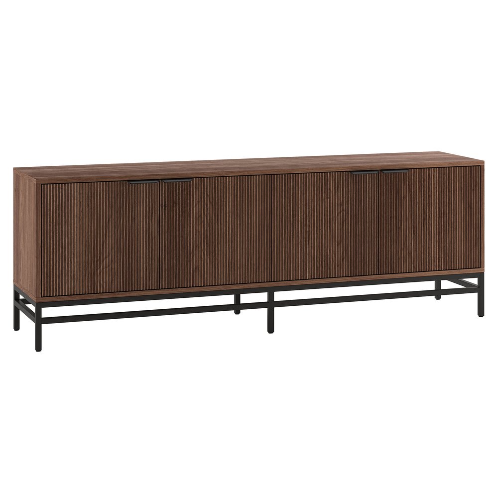 Hudson & Canal - Montello Rectangular Fluted TV Stand for TVs up to 78in in Satin Walnut - TV2523 view 1