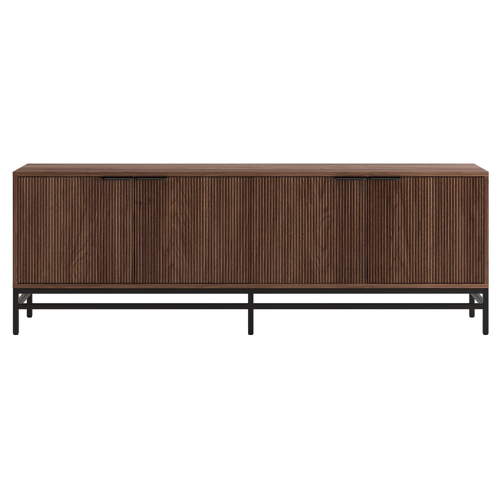 Hudson & Canal - Montello Rectangular Fluted TV Stand for TVs up to 78in in Satin Walnut - TV2523 view 2