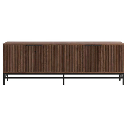 Hudson & Canal - Montello Rectangular Fluted TV Stand for TVs up to 78in in Satin Walnut - TV2523 view 2
