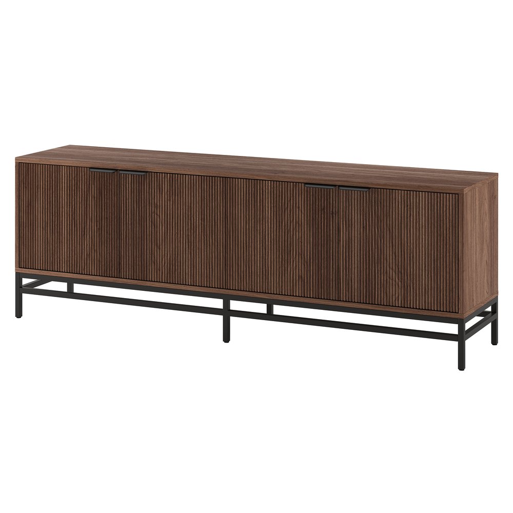 Hudson & Canal - Montello Rectangular Fluted TV Stand for TVs up to 78in in Satin Walnut - TV2523 view 3