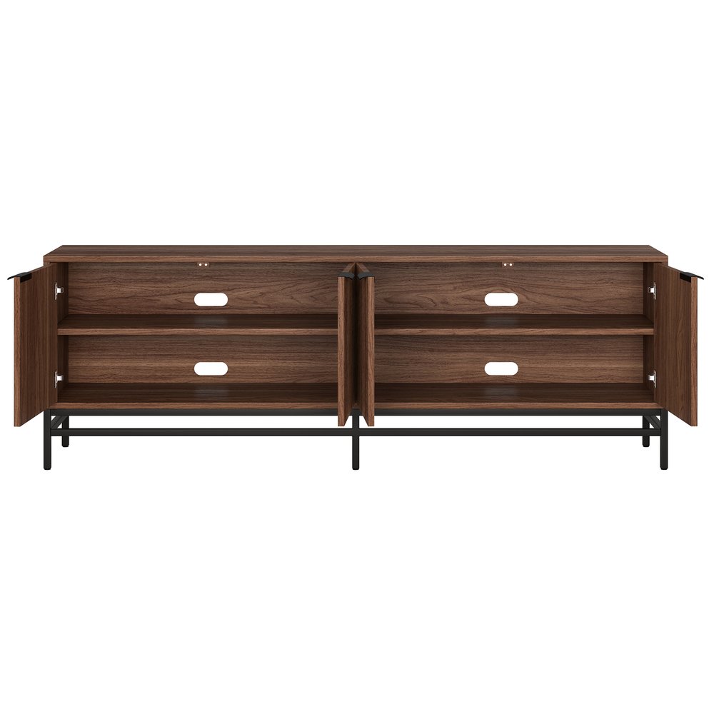 Hudson & Canal - Montello Rectangular Fluted TV Stand for TVs up to 78in in Satin Walnut - TV2523 view 4