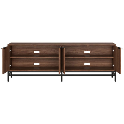 Hudson & Canal - Montello Rectangular Fluted TV Stand for TVs up to 78in in Satin Walnut - TV2523 view 4