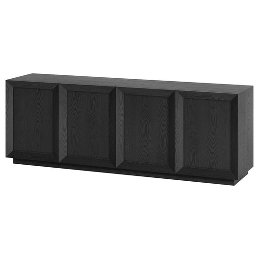 Hudson & Canal - Morse Rectangular TV Stand for TV's up to 75" in Black Grain - TV2403 view 1