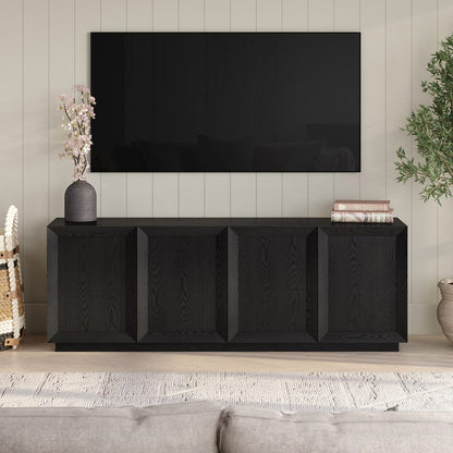 Hudson & Canal - Morse Rectangular TV Stand for TV's up to 75" in Black Grain - TV2403 view 9