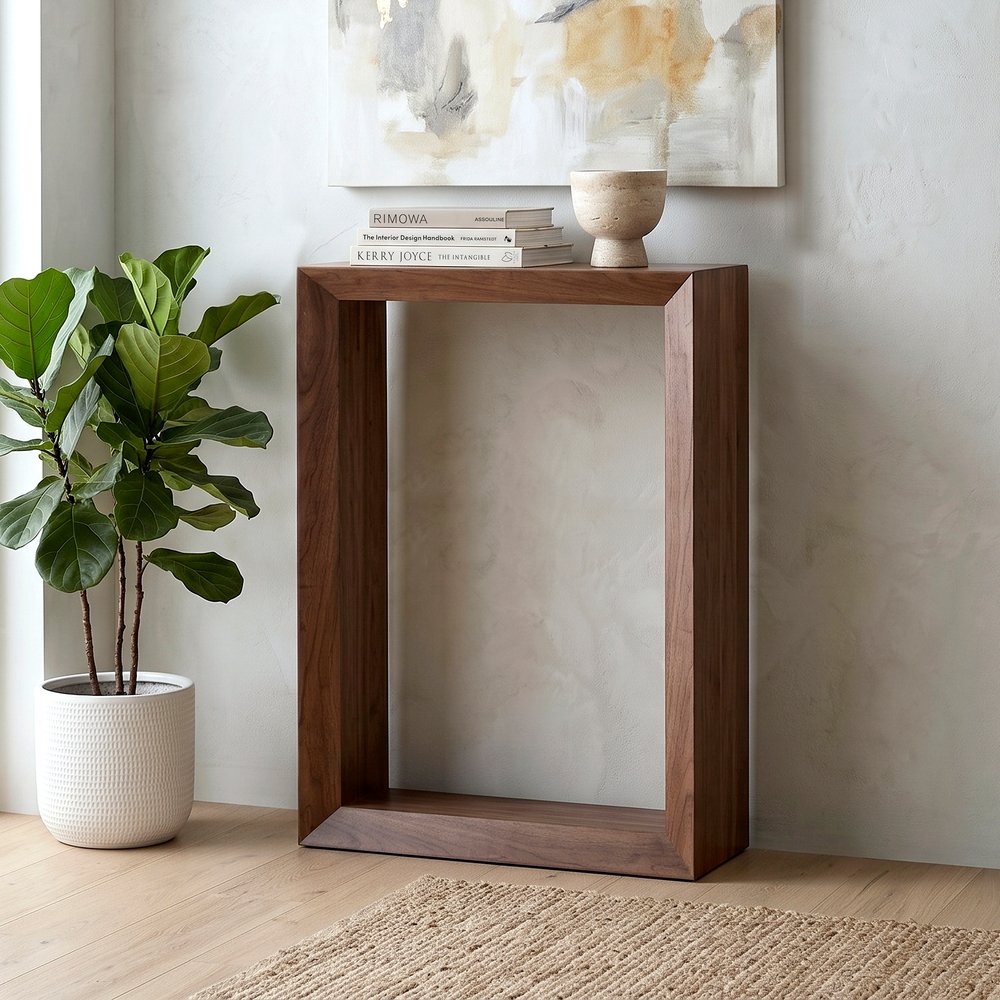 Hudson & Canal - Osmond 22in Wide Rectangular Console Table in Satin Walnut - AT2582 view 5