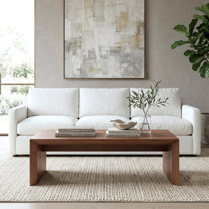 Hudson & Canal - Oswin 48in Wide Rectangular Coffee Table in Satin Walnut - CT2571 view 4