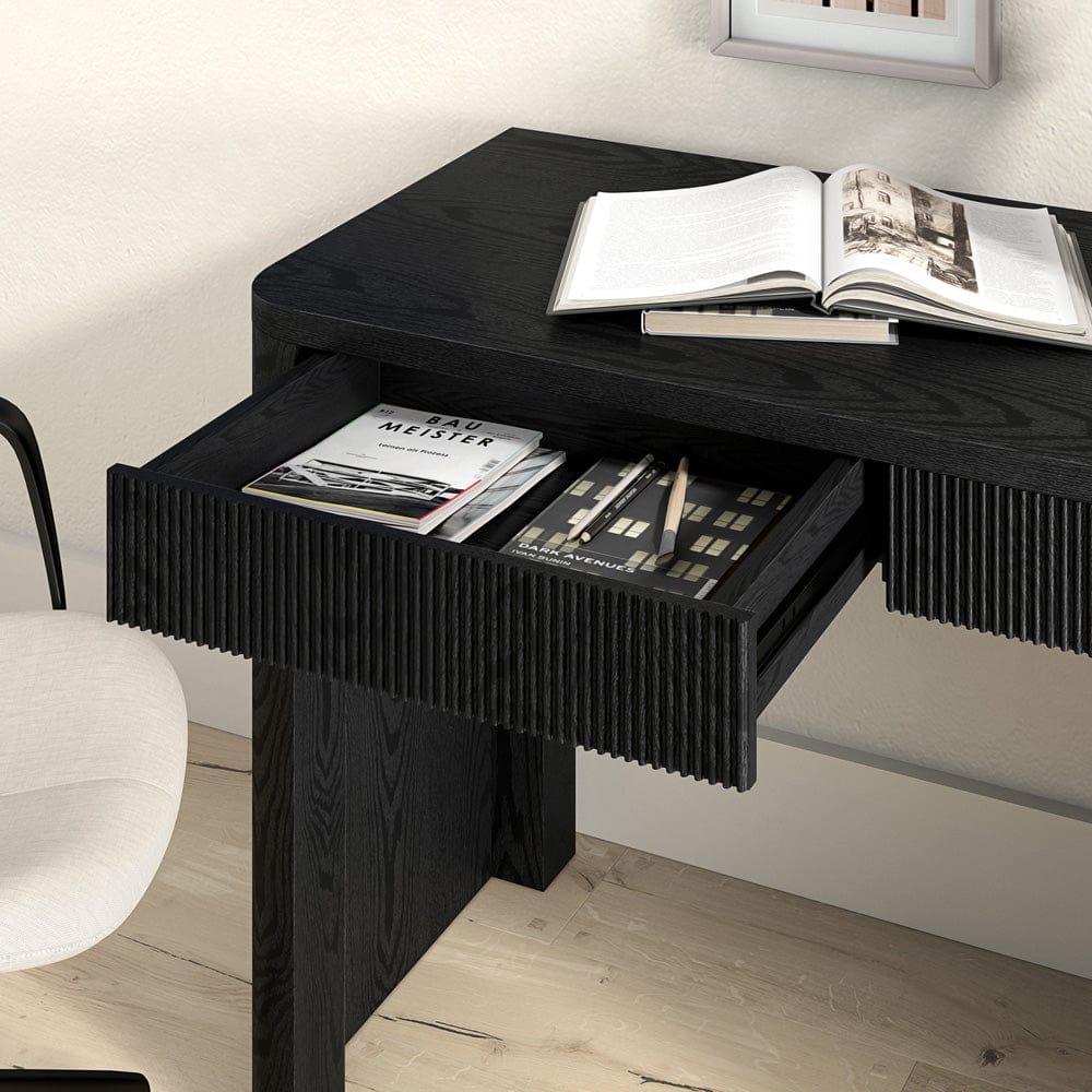 Hudson & Canal - Palmera 47.5" Wide Rectangular Desk in Black Grain - OF2380 view 6