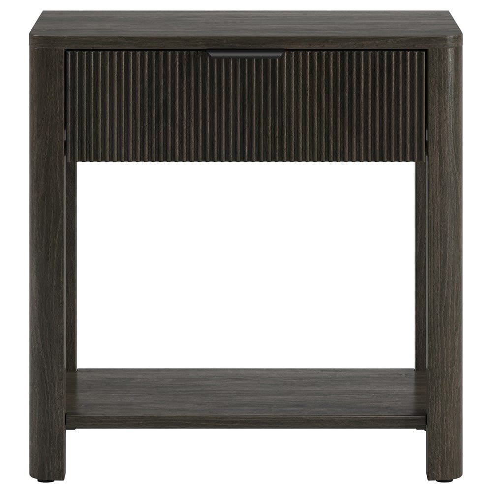 Hudson & Canal - Pomona 24" Wide Rectangular Nightstand in Alder Brown - NS2433 view 3