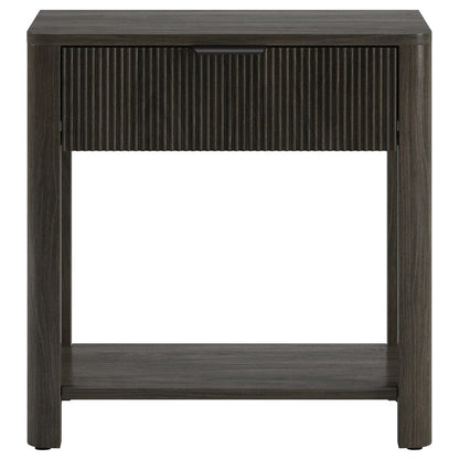 Hudson & Canal - Pomona 24" Wide Rectangular Nightstand in Alder Brown - NS2433 view 3