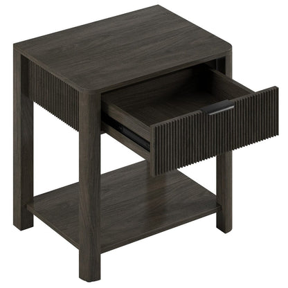 Hudson & Canal - Pomona 24" Wide Rectangular Nightstand in Alder Brown - NS2433 view 4