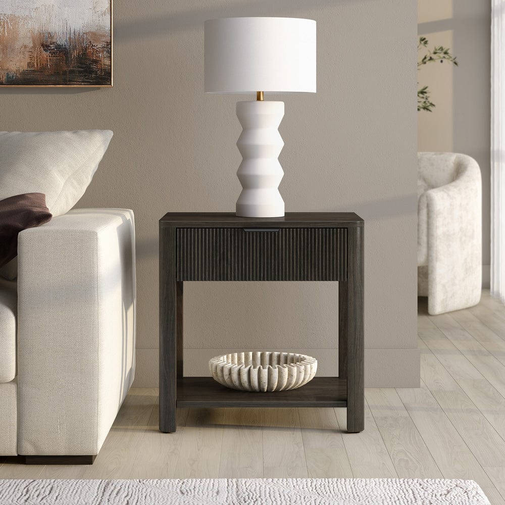 Hudson & Canal - Pomona 24" Wide Rectangular Nightstand in Alder Brown - NS2433 view 8