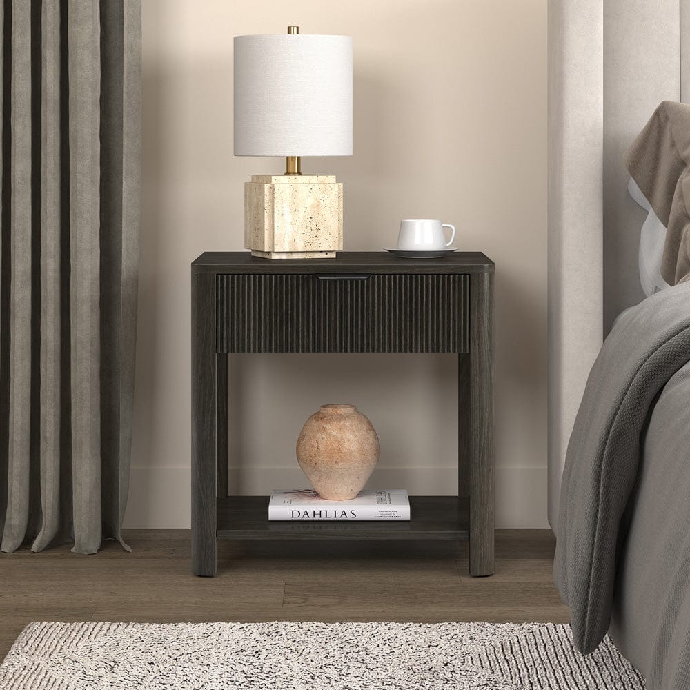 Hudson & Canal - Pomona 24" Wide Rectangular Nightstand in Alder Brown - NS2433 view 9